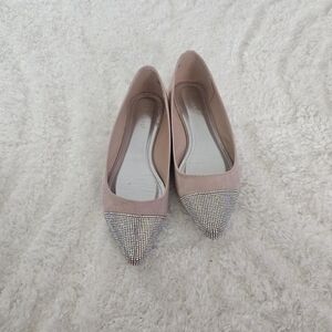 Elegant Pink and Silver Women's Flats